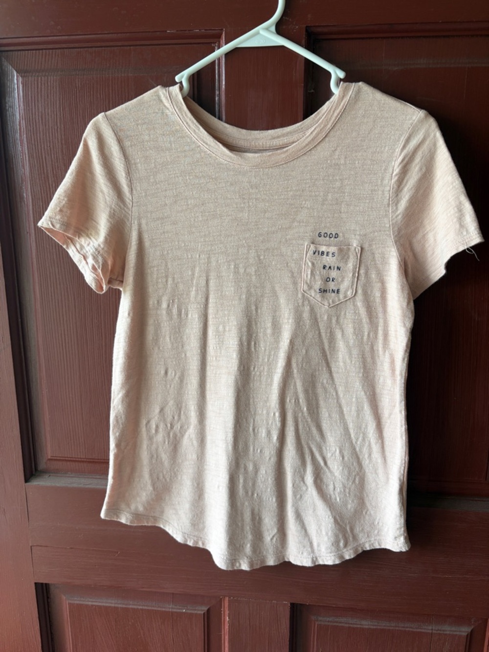 Old Navy Light Peach Short Sleeve Tee with Pocket